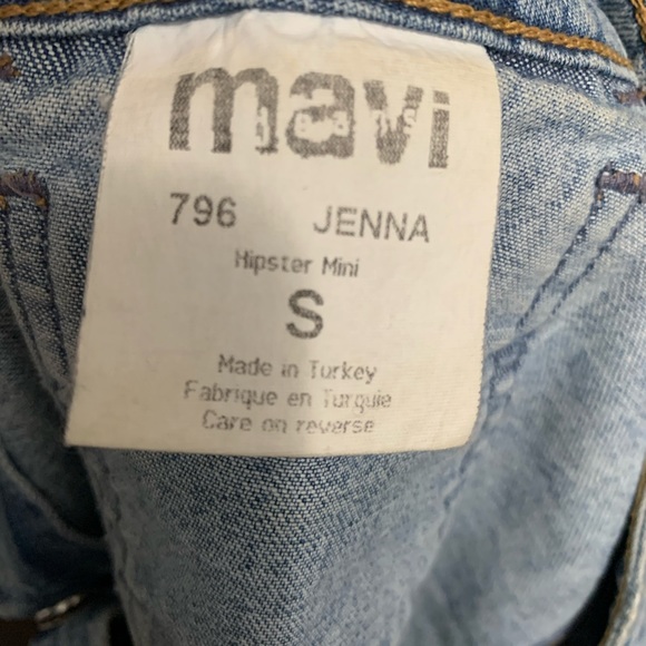 Mavi denim mini skirt, sliding buttons, size small - Picture 3 of 3